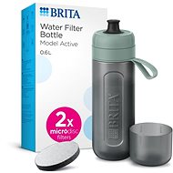 BRITA Fill&Go Active 0,6 l green + 2 × microdisc 2024 - Water Filter Bottle