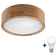 Brilagi LED Ceiling lamp CARVALHO 1× E27 60 W oak diameter 27,5 cm - Ceiling Light
