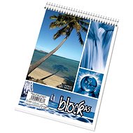 Papírny Brno Grid notebook A5 upper spiral 50 sheets, clean - Notepad