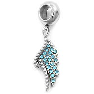 BRUNO Angel Wing charm with blue stones - Charm