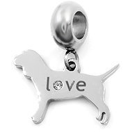 BRUNO dog charm with rhinestone - Charm
