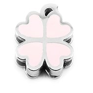 BRUNO charm for flat bracelet Pink cloverleaf - Charm