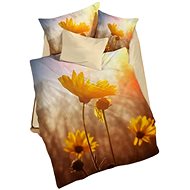 Brotex Modern 3D bedding 140 × 200, 70 × 90, Spring yellow - Bed Linen