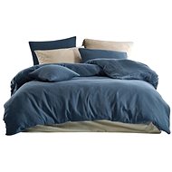 Brotex Muslin fitted sheet 140 × 220, 70 × 90 cm, blue - Bed Linen