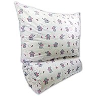 Brotex Crepe crib bedding 90 × 135, 45 × 60 cm Elephant grey - Bed Linen