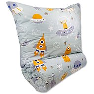 Brotex Crepe crib bedding 90 × 135, 45 × 60 cm Space UFO - Bed Linen