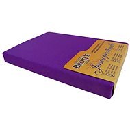 Brotex Jersey prestieradlo tmavo fialové, 180 × 200 cm dvojlôžko - Plachta na posteľ