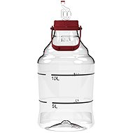 BROWIN 15L Plastic Carboy with Handle + Fermentation Tube - Demijohn