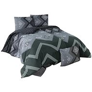 Brotex Extended flannel bed linen 140 × 220, 70 × 90 cm, Scandinavia green - Bed Linen
