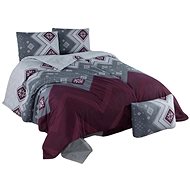 Brotex Flannel French bed linen 200 × 200, 70 × 90 cm, Scandinavia red - Bed Linen