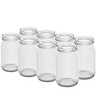 BROWIN Set of twist jars for preserving 900 ml without lid 82, 8 pcs - Canning Jar