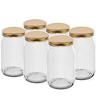 BROWIN Set of twist jars 900 ml with lid 82, 6 pcs - Canning Jar
