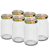 BROWIN Set of twist jars 900 ml + lid 82, 6 pcs - Canning Jar