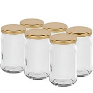 BROWIN Set of twist jars for preserving 300 ml + one-colour lid 82, 6 pcs - Canning Jar