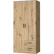 FORTE skříň Torlem s šatní tyčí a policemi, dub artisan - Wardrobe
