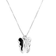 BRUNO Angel wings necklace with rhinestones Black - Necklace
