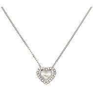 BRUNO Náhrdelník Dvojité srdce s kamínky - Necklace