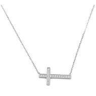 BRUNO Náhrdelník Křížek s kamínky - Necklace
