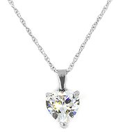 BRUNO Pendant Heart with stone + chain - Necklace