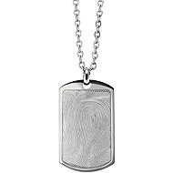 BRUNO Pendant Military stamp with imprint + chain - Necklace