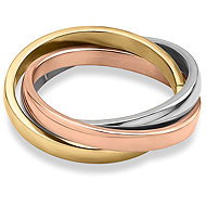 BRUNO Three-tone triple ring size 4 (EU 46.5–48.5) - Ring