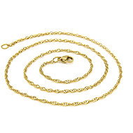BRUNO Woven Chain GOLD 45/0.15cm - Chain Necklace
