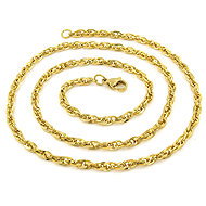 BRUNO Woven chain GOLD 50/0.3cm - Chain Necklace