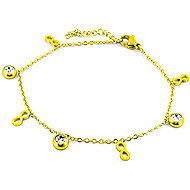 BRUNO GOLD Infinity anklet with stones - Chain Necklace