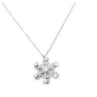 Bruno movable flake with rhinestones - Necklace