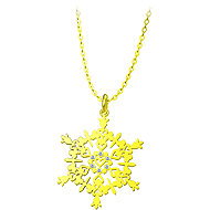 Bruno snowflake with gold zircons - Necklace