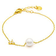 Bruno Adjustable bracelet PERLA with rhinestones gold - Bracelet