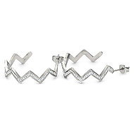 Bruno Earrings CIK-CAK open rings with rhinestones - Earrings