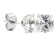 Bruno Earrings QUADRACES with a stone 0,6 cm - Earrings