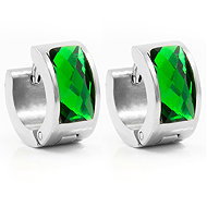 Bruno Earrings rings with rhinestone, green - Earrings