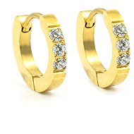 Bruno Earrings rings with rhinestones, gold - Earrings
