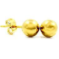 Bruno Náušnice KULIČKA gold 0,6 cm - Earrings