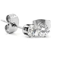 Bruno Náušnice s kamínkem 0,4 cm - Earrings