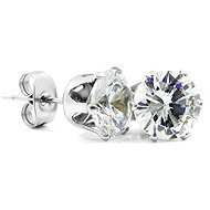 Bruno Náušnice s kamínkem 0,8 cm - Earrings