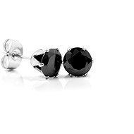 Bruno Earrings with stone black 0,6 cm - Earrings