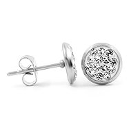 Bruno Náušnice s kamínky bílé - Earrings