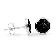 Bruno Náušnice s kamínky černé - Earrings