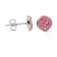 Bruno Náušnice s kamínky růžové - Earrings