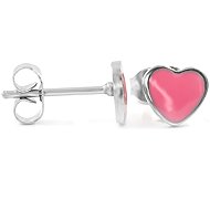 Bruno Náušnice SRDÍČKO růžové - Earrings