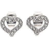 Bruno Náušnice SRDÍČKO s kamínky - Earrings