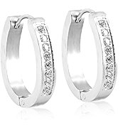 Bruno Oval earrings rings with rhinestones - Earrings
