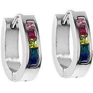 Bruno Oval earrings rings with rhinestones coloured - Earrings