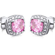 Bruno Earrings with pink stones ( Ag 925/1000, 3 g) - Earrings