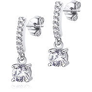 Bruno dangle earrings with cubic zirconia ( Ag 925/1000, 3 g) - Earrings