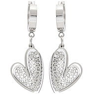 Bruno Bruno Double dangle earrings HEART with rhinestones - Earrings