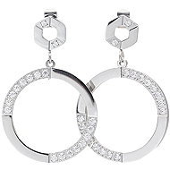 Bruno Visací náušnice KRUH s kamínky - Earrings